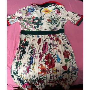 Pleated floral dress